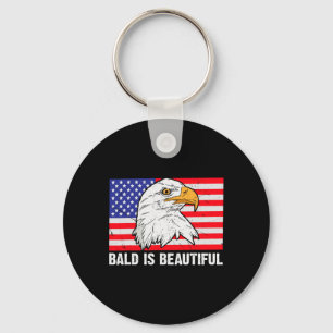 Bald ist schön 4. Juli Unabhängigkeitstag Bal Schlüsselanhänger