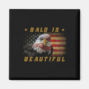 Bald ist schön 4. Juli Unabhängigkeitstag USA Magnet