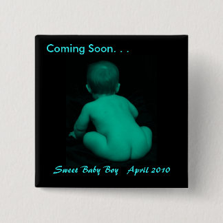 Bald kommen. Süßes Baby… Button