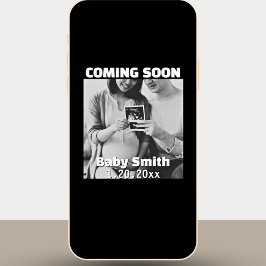 Bald kommt die neutrale Schwangerschaft der sozial Ankündigung