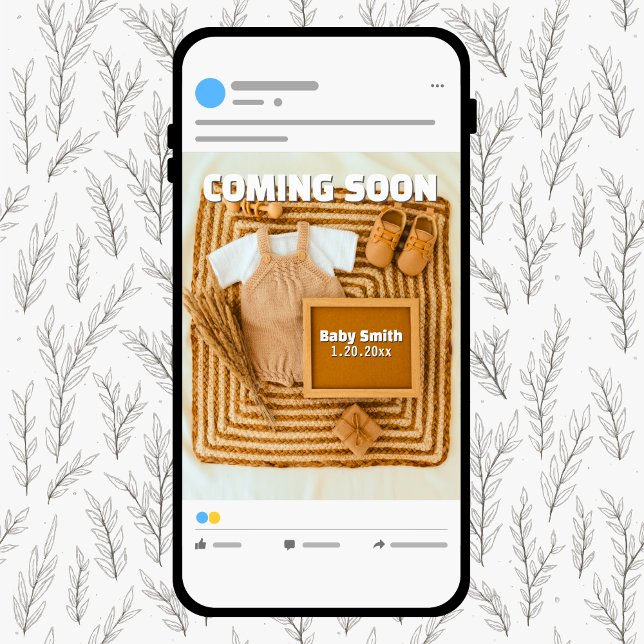 Bald kommt die neutrale Schwangerschaft der sozial Ankündigung (Coming Soon Social Media Neutral Pregnancy Announcement)