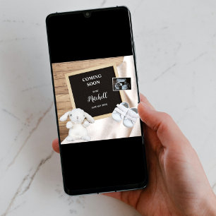 Bald kommt Foto Social Media Schwangerschaft Ankündigung