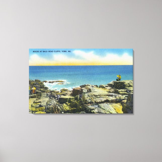 Bald Kopf Cliffs View the Rocks and Surf Leinwanddruck (Vorderseite)