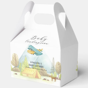 Bald Landung Vintage-Flugzeug Wald Baby Shower Geschenkschachtel