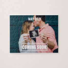 bald lustige Baby-/Geburtsankündigung schwanger Puzzle