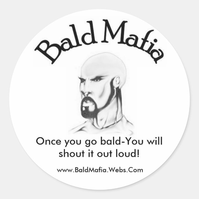 Bald Mafia Sticker - Groß (Vorderseite)