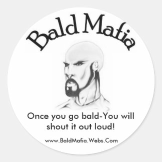 Bald Mafia Sticker - Klein