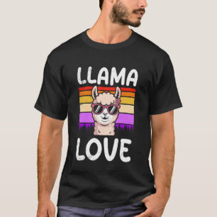 Bald Mama LLAMA LOVE Retro Lustig Zukunft Mutter T-Shirt