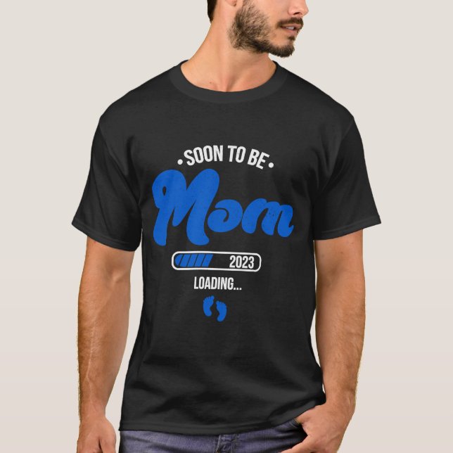 Bald Mama nach 2024 Junge Mutter Schwangerschaft T-Shirt (Vorderseite)