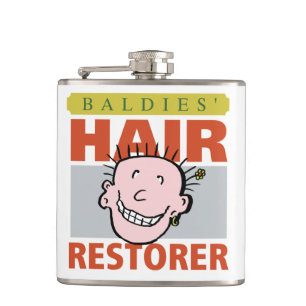 Bald Man Geschenk. Baldies Hair Restorer Flachmann