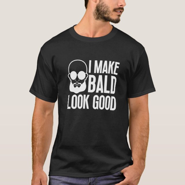 Bald Männer Haarausfall Balding Vater 4 T-Shirt (Vorderseite)