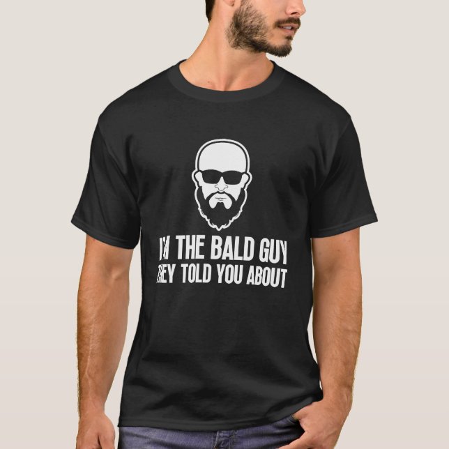 Bald Men Beard Man Haair Loss Balding Vater Baldne T-Shirt (Vorderseite)