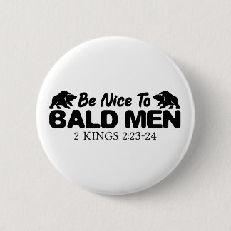 Bald Men Christlich Bible Verse Button
