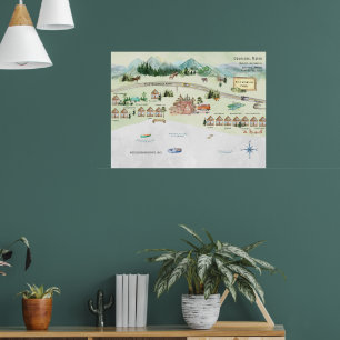Bald Mountain Camps   Reiseroute Karte Poster