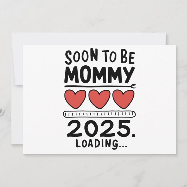 Bald Mutter 2025 Mutter wird geladen Beworben Mama Einladung (Vorderseite)