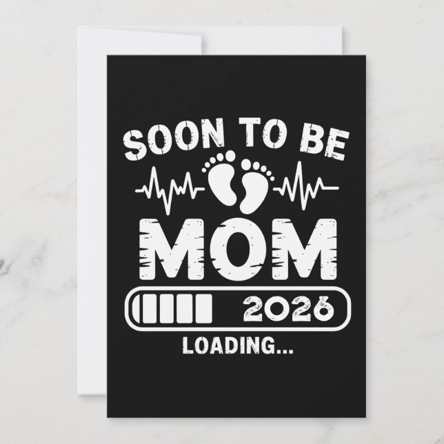 Bald Mutter 2026 Schwangerschaft Baby Ankündigung (Vorderseite)