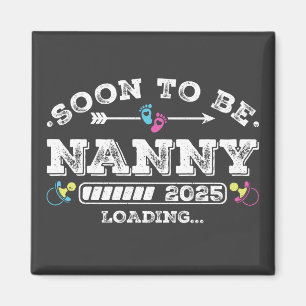 Bald Nanny 2025 Ladequadrat Magnet