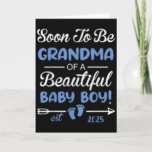 Bald Oma eines wunderschönen Babyjungen Reveal Karte