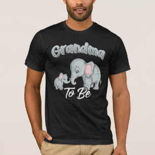Bald Oma zu Elefanten für Baby Dusche Gende T-Shirt