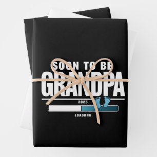 Bald Opa werdend EST. 2025 Neuer Opa  Geschenkpapier Set