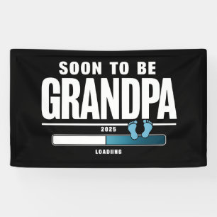 Bald Opa werdender Mann EST. 2025 Neuer Opa  Banner