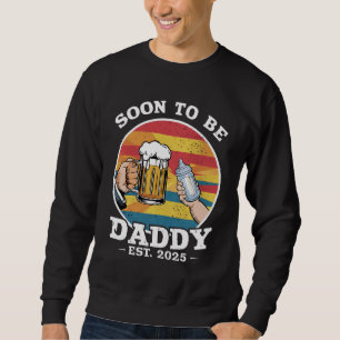 Bald Papa 2025 Erster Papa 2025 Retro Sweatshirt