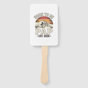 Bald Papa 2026 Vintage Baby Fist Bump Design_ Fächer