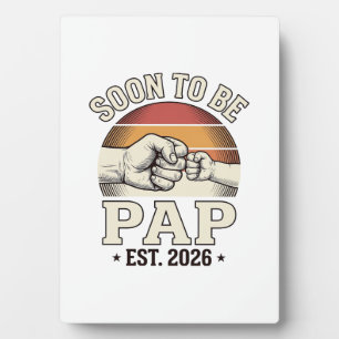 Bald Papa 2026 Vintage Baby Fist Bump Design_ Fotoplatte
