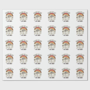 Bald Papa 2026 Vintage Baby Fist Bump Design_ Geschenkpapier