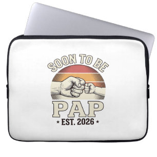Bald Papa 2026 Vintage Baby Fist Bump Design_ Laptopschutzhülle