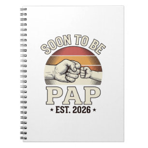 Bald Papa 2026 Vintage Baby Fist Bump Design_ Notizblock