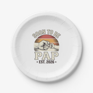 Bald Papa 2026 Vintage Baby Fist Bump Design_ Pappteller