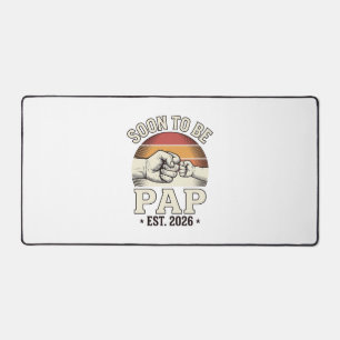 Bald Papa 2026 Vintage Baby Fist Bump Design_ Schreibtischunterlage