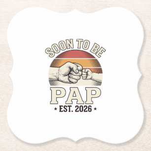 Bald Papa 2026 Vintage Baby Fist Bump Design_ Untersetzer