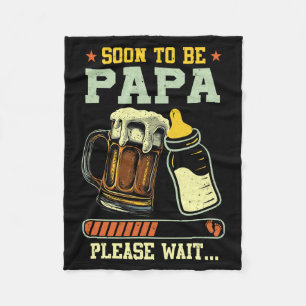 Bald Papa Est 2025 Schwangerschaftsankündigung Lo Fleecedecke