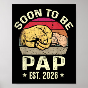Bald Papa Est 2026 Für Neuen Papa Lustiger Vaterta Poster
