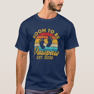 Bald PapaPaw Est 2026 Geschenke Vintage Opa T-Shirt
