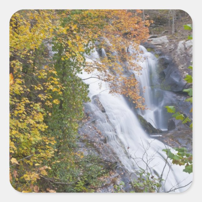 Bald River Falls Quadratischer Aufkleber (Vorderseite)