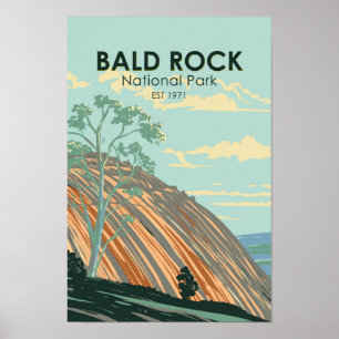 Bald Rock Nationalpark Australien Vintag Poster
