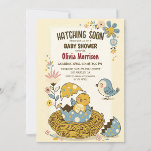 "Bald Schlupf" Süße Baby Vogel Baby Shower Einladung