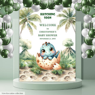 Bald schnelles Baby Dusche Party Banner Dino Wandteppich