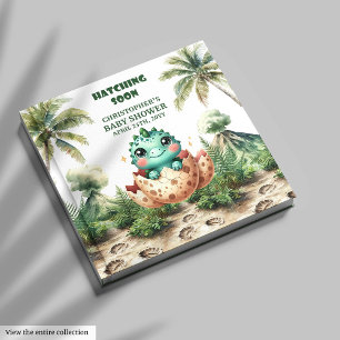Bald schnuppern Kinderdusche Dinosaurier-Anmeldung Gästebuch