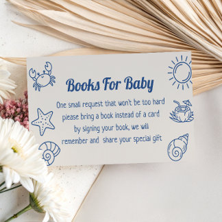 Bald sehen Coastal Baby Shower Buchwunsch Begleitkarte