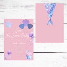 Bald sehen wir uns, Baby Ozean-Rosa Babyparty