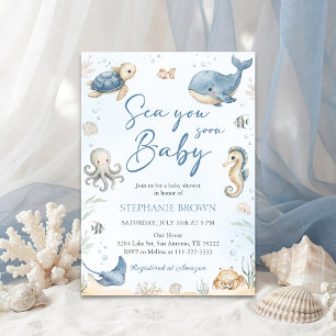 Bald sehen wir uns Baby Shower Einladung