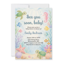 Bald sehen wir uns Baby Shower Einladung