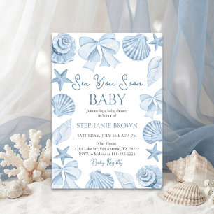 Bald sehen wir uns, Baby Shower Küsten Einladung