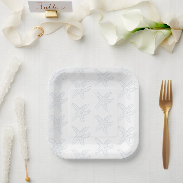 Bald sehen wir uns Baby Shower Seestern Pappteller (Hochzeit)