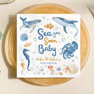 Bald sehen wir uns, Küsten-Baby-Party Serviette