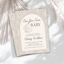 Bald sehen wir uns Küsten-Baby-Shower-Einladung